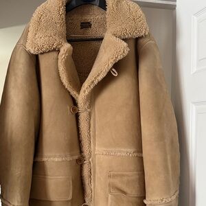 Ralph Lauren Double RL Camel Shearling Jacket